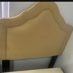 beige twin bed headboard 139cm high 105 wide