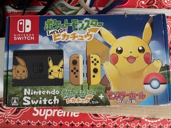 Nintendo Switch Console Pokemon Let's Go Pikachu Limited Edition Region Free FS Games
