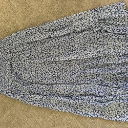 Blue Floral Women’s Maxi Skirt