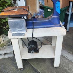 Table Top Jig Saw. Table On Rollers