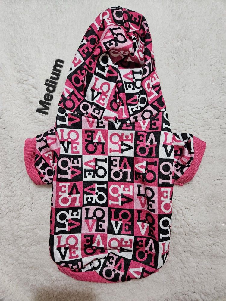 Dog Or Puppy Hooded Shirt New Medium