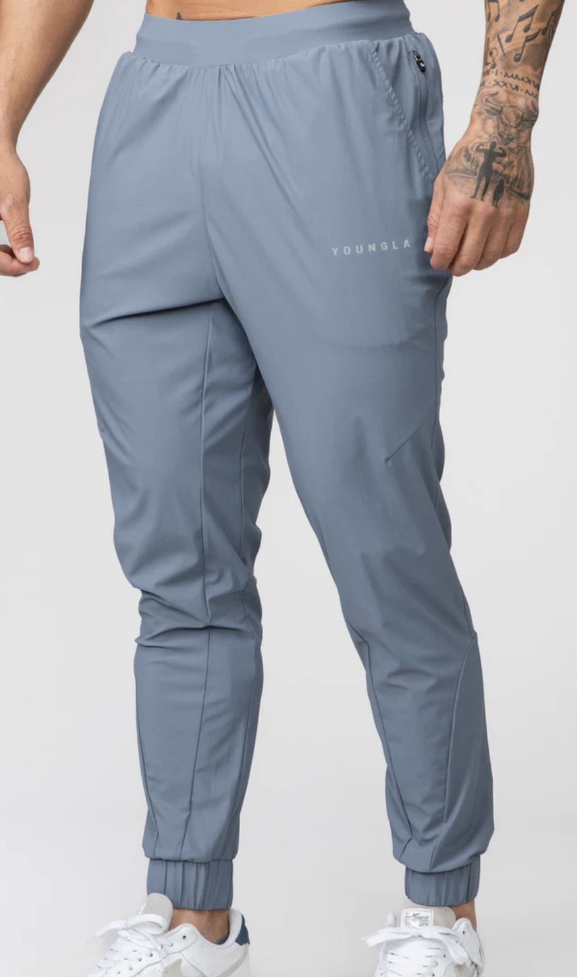 237 Nylon Training Joggers (Light blue)
