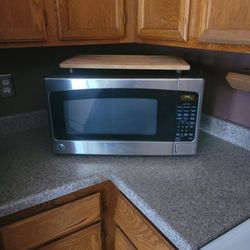 GE microwave, Brushed Steel