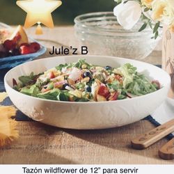 Princess House. Tazón Wildflower Nuevo En Su Caja 