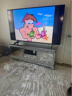 Glass tv stand