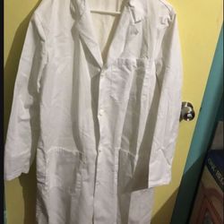White uniform Dr Nurse 2 pocket jacket Good for Halloween costume $15