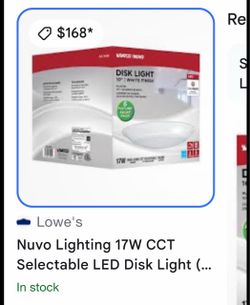 Brand new in box. Satco Nuvo 7" LED Disk Light Fixture Value Pack (6-pack).