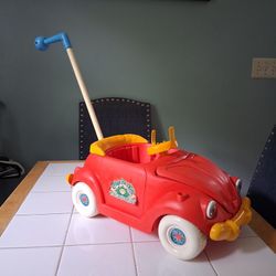 80s Cabbage Patch Kids 1987 Convertible Volkswagon Bug Fun Car Stroller Red Rare