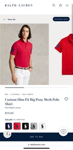 Red Polo Collar Shirt 