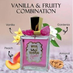 Viva Las Vegas Sweet Eau de Parfum by Mirage - 3.4 Fl Oz - Notes of Peach, Almond, Vanilla