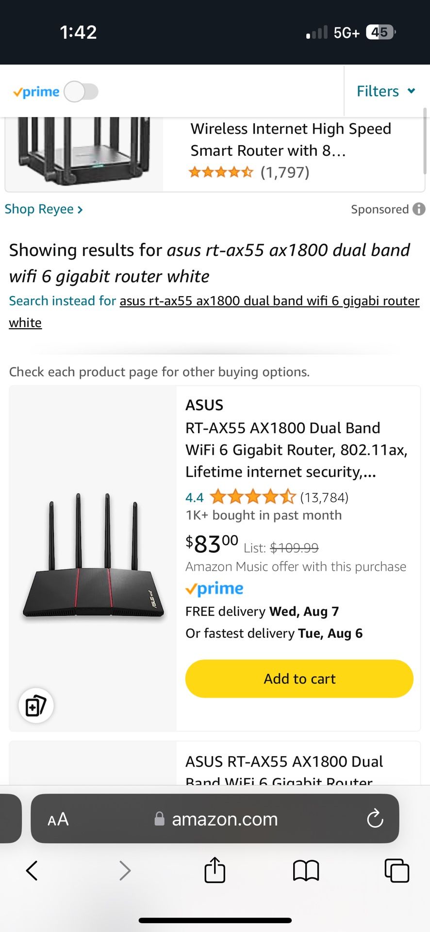 Brand New Wi-Fi Six Router
