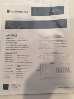 AudioSource AMP100VS Stereo Power Amplifier
