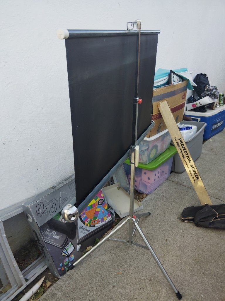 Projector Screen W/Stand & Carry Bag