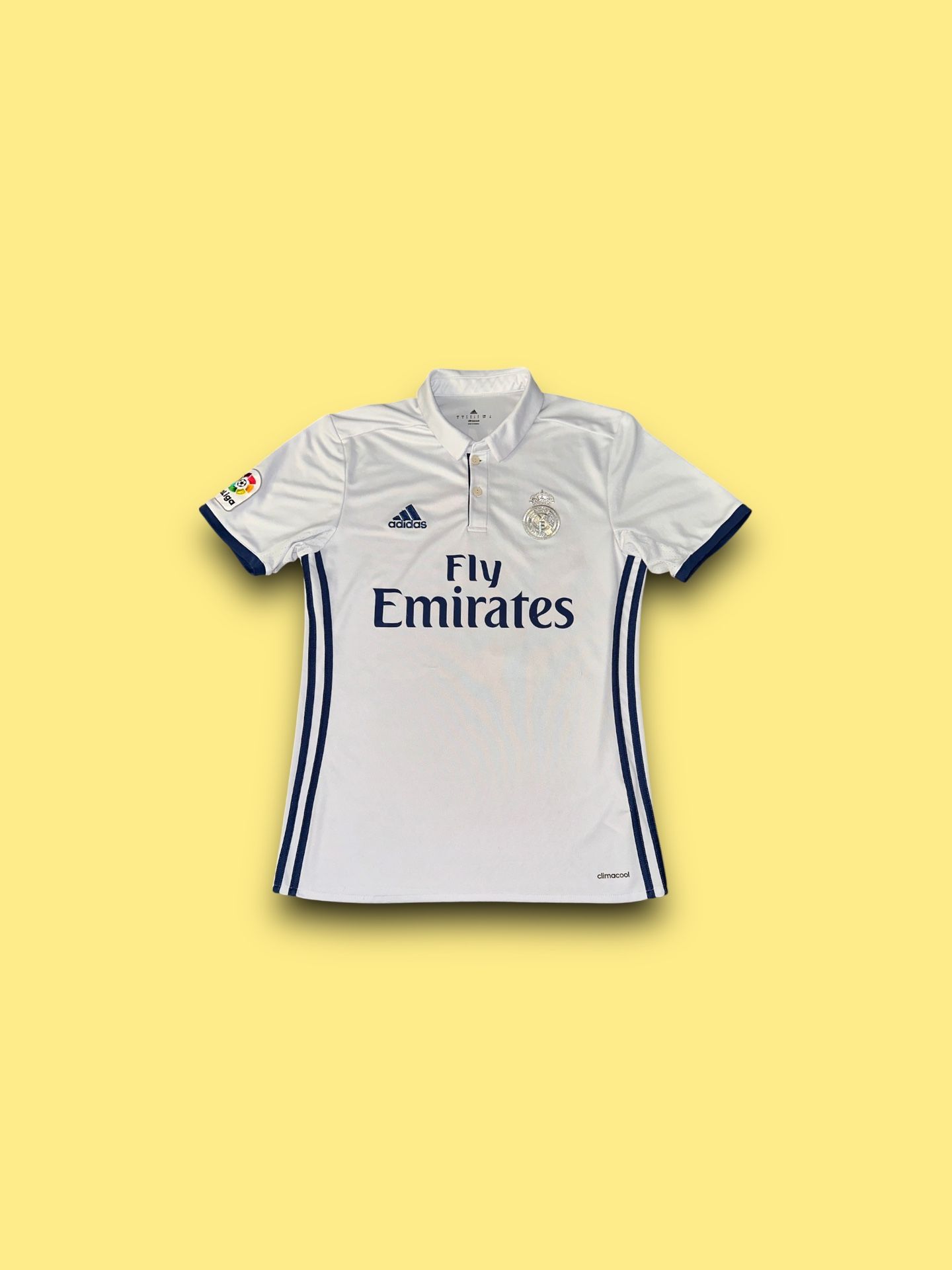 Real Madrid Cristiano Ronaldo Fly Emirates adidas climacool la liga soccer jersey