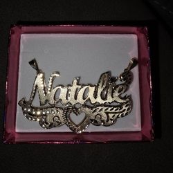 14K Gold Natalie Name Plate