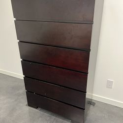 Sturdy Wood Dresser 34”w 58””h 20d