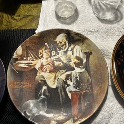 3 Norman Rockwell Decorative Plates