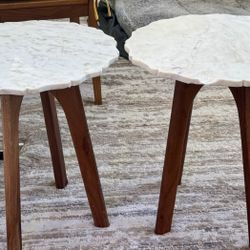 Set of Marble Top End Tables