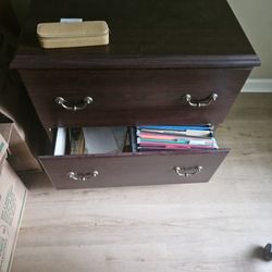 Mahogany 2 Drawer File Cabinet 