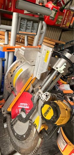 DeWalt Sliding Compound Miter Saw + RIDGID Rolling Stand