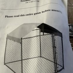 6.8FTX6.8FTX5.65FT Outdoor Dog Playpen Heavy Duty Dog Kennel House Mesh Dog Big Cage Pet Kennel Steel Fence with Secure Lock