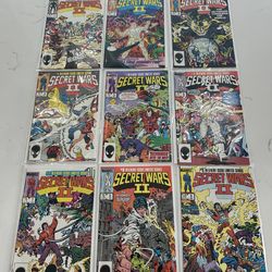 SECRET WARS II #1-9 FULL RUN LOT Beyonder Spider-Man Doom FN/VF  Books haven’t been read but 3 of them got small creases on the left corner on deliver