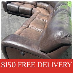 Electric Large Recliner Sectional couch sofa recliner (FREE CURBSIDE DELIVERY) 