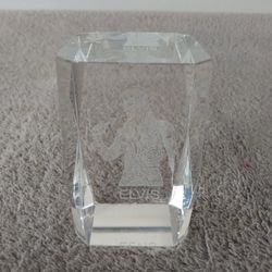 Laser cut glass Elvis Presley 