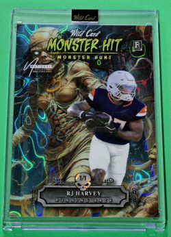 RJ HARVEY 2025 WILD CARD MONSTER HIT/HUNT JUMBO ROOKIE EXCLUSIVE CARD #1/1