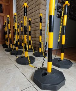 Crowd Control  Posts/ Parking Cones / Stanchions with Chains