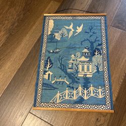 Blue Willow Fabric Wall Hanging