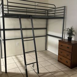 🛏️ IKEA Loft Bed Frame – Modern & Space-Saving