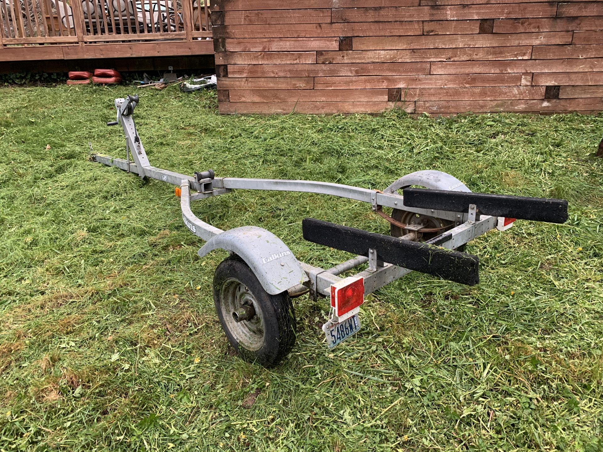 Calkins boat trailer
