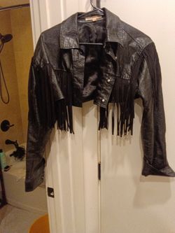 Lather half jacket