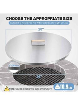 28 in firepit cover NEW