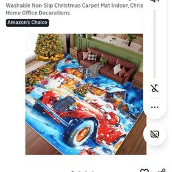Santa Christmas Area Rug