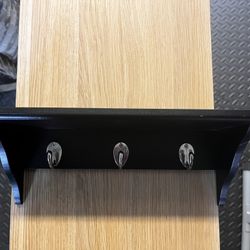 Black Wall Hook Rack. 