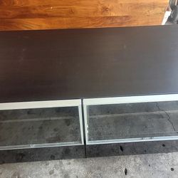 Moderno soporte de TV para TV de soporte de TV de almacenamiento, cajón y espacio abierto
