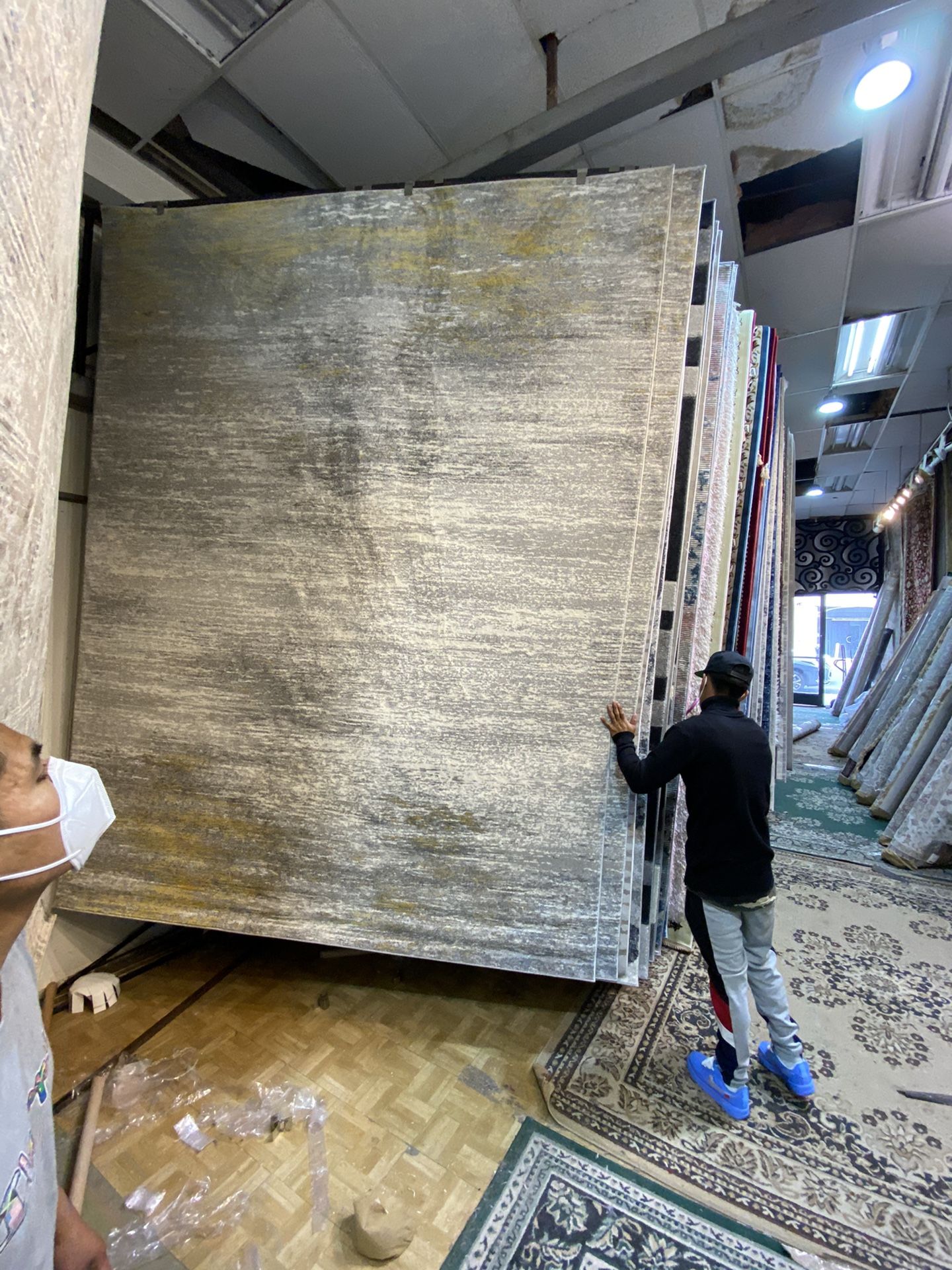 8x10 Area Rugs Carpet Rugs Abstract Modern Design Super Thick Tight Pile Colors Beige Gray Gold Rust