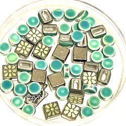 Ceramic Turquoise Colored Lot. 290