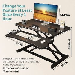Standing Desk, Sit-Stand Desk Converter, Home Office Essential”