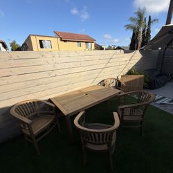 Teak Table With 4 Chairs