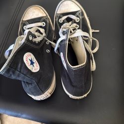 Black High Top Converse 9.5 Woman’s 
