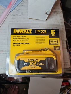 DeWalt 20V MAX XR DCB206 6 Ah Lithium-Ion Battery 1 pc