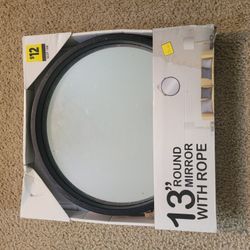 13" Round Hanging Mirror