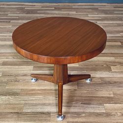 Mid-Century Modern Tripod Walnut Side Table by Lane, c.1960's - Delivery Available 