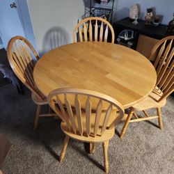 Wooden Table With Chairs