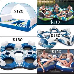 NEW River Tubes ~ Island Floats ~ Canopy Island ~ Inflatable Coolers ~ Electric Pump