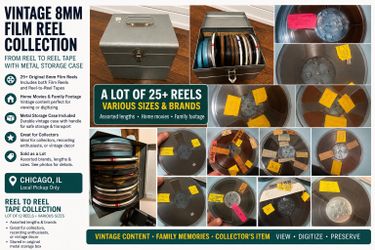 Vintage 8MM Film Reel Collection with original