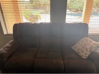 Couch. Pleather. Super comfy!